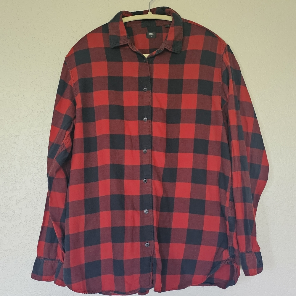 Red Black Checked Plaid Buffalo flannel